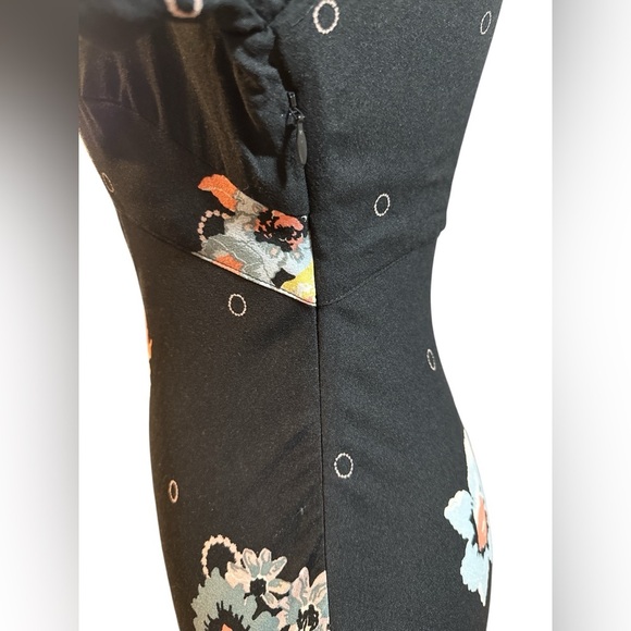 Free People Sunshadows Black Split Sleeve Mini Dress - Picture 8 of 9